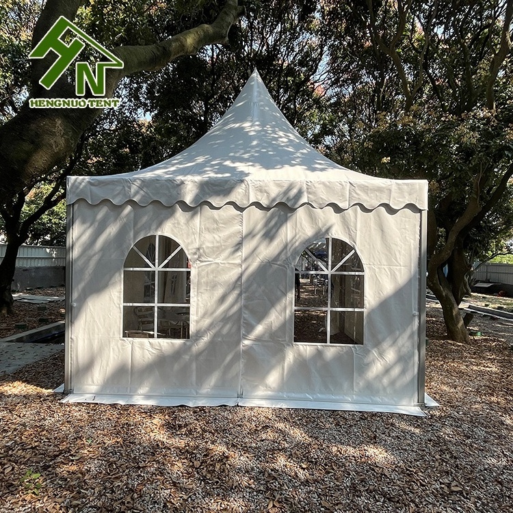 Outdoor canopy 15x15ft waterproof garden pagoda tent with church window sidewalls