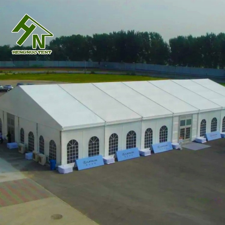 2024 20m Span White Large Aluminum Marquee Tent With Lining & Curtain Decoration Birthday Party Wedding A-Frame Tent