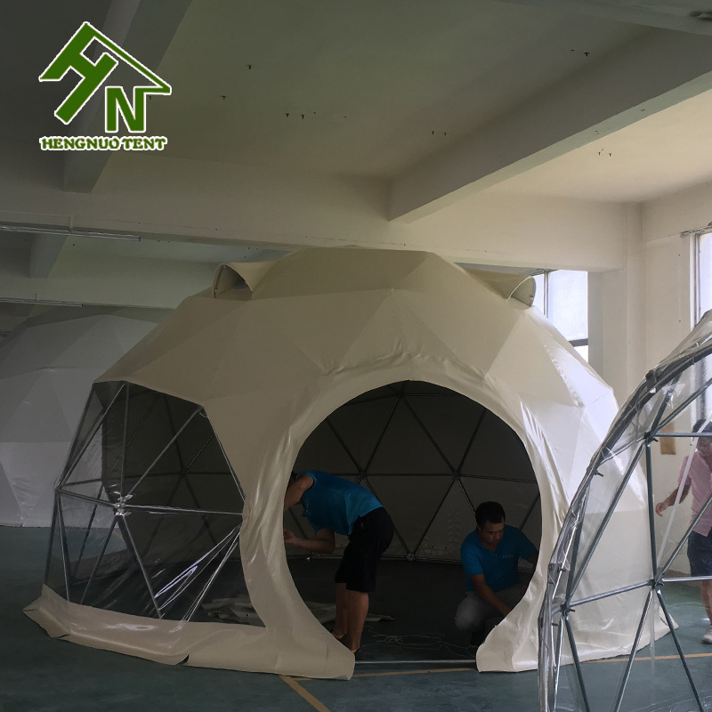 5m Beige PVC Cover Metal Frame Soccer Dome Shelter Gazebo for Sale