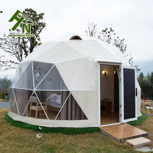 6M Luxury Roof PVC Heated Eco Prefab White Geodesic Dome Hotel Resort Village Glamping House Desert Round Dome Tent For Camping