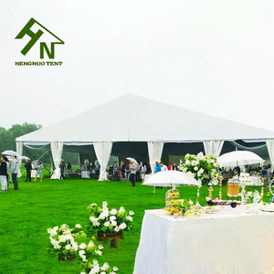 2024 20m Span White Large Aluminum Marquee Tent With Lining & Curtain Decoration Birthday Party Wedding A-Frame Tent