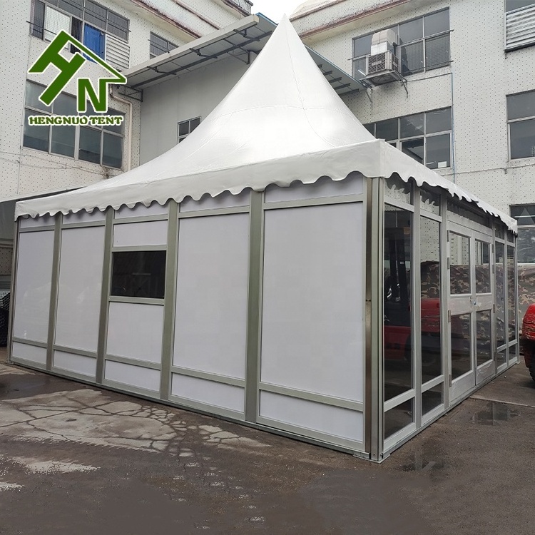 Large Outdoor Exhibition Trade Show Wedding Manufacturer Business Gazebo Outdoor Waterproof  Pagoda Tent With Clear Glass Wall