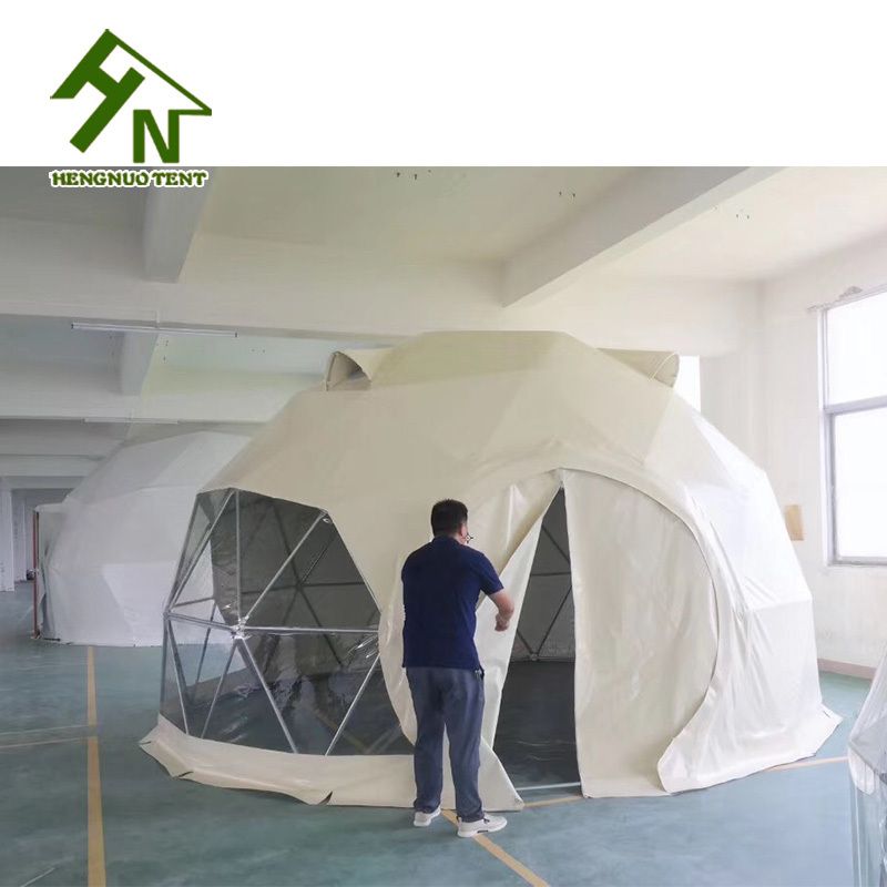 5m Beige PVC Cover Metal Frame Soccer Dome Shelter Gazebo for Sale