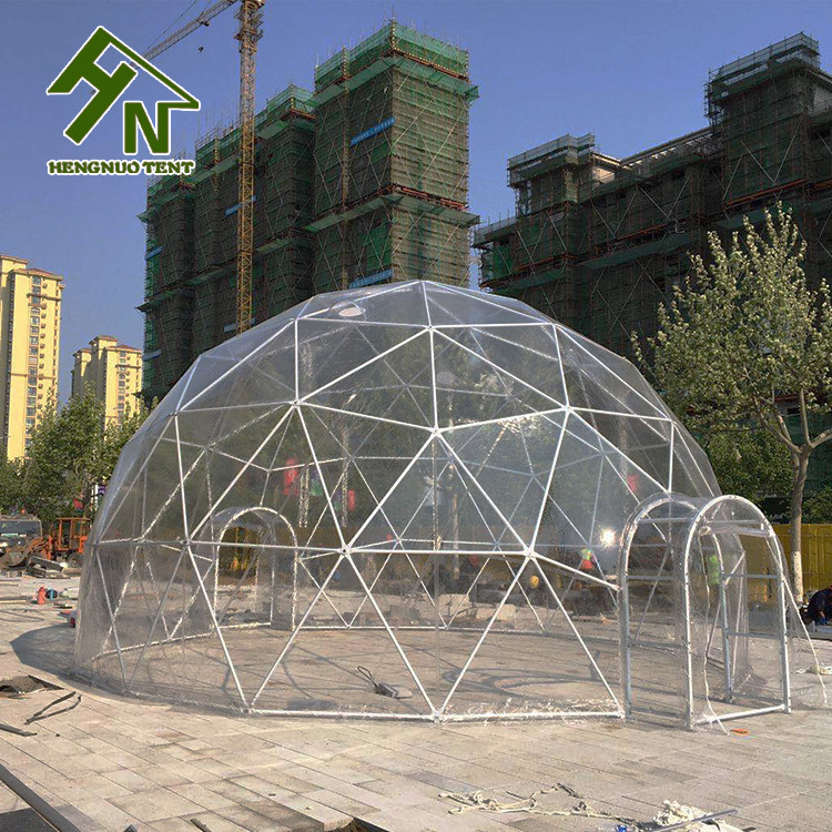 8m Big Transparent PVC Igloo Geodesic Dome Tent