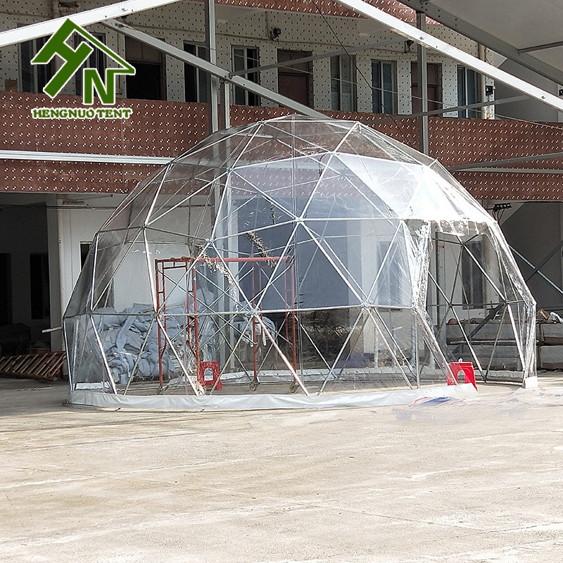 Transparent Cheap price 5m diameter geo igloo dome tent with PVC cover