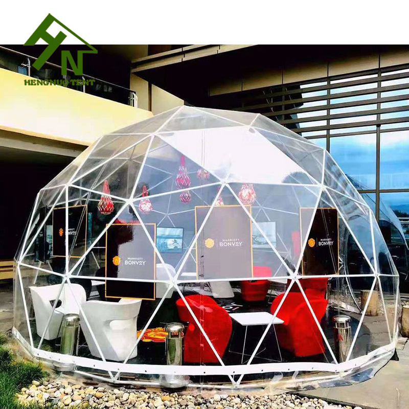 8m Big Transparent PVC Igloo Geodesic Dome Tent