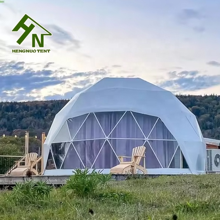 High Quality PVC Geodesic Outdoor Waterproof Camping Dome Round Tent For Glamping Hotel Resort Village Party Coffee House Garden