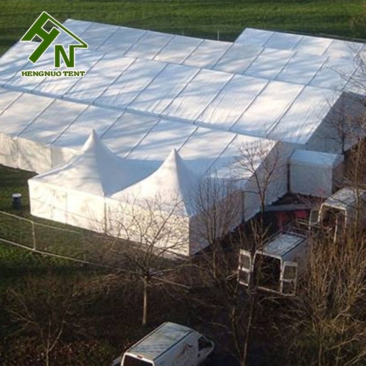 2024 20m Span White Large Aluminum Marquee Tent With Lining & Curtain Decoration Birthday Party Wedding A-Frame Tent