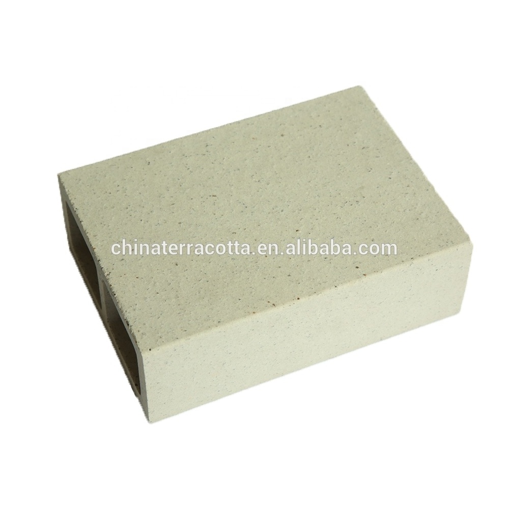 Eco-friendly grey square terracotta clay pipe for cladding