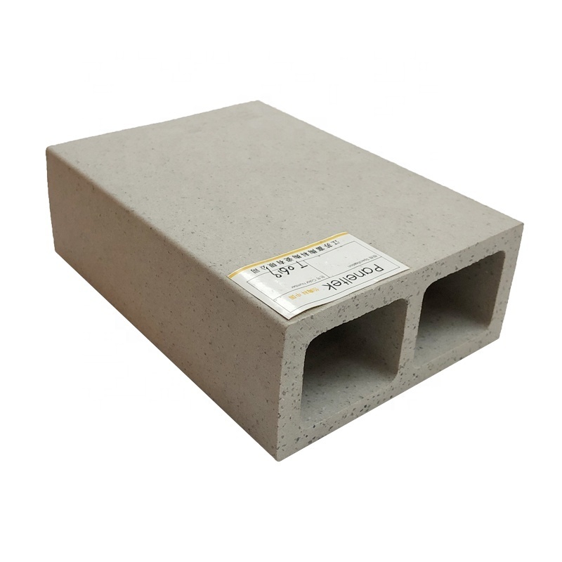 Eco-friendly grey square terracotta clay pipe for cladding