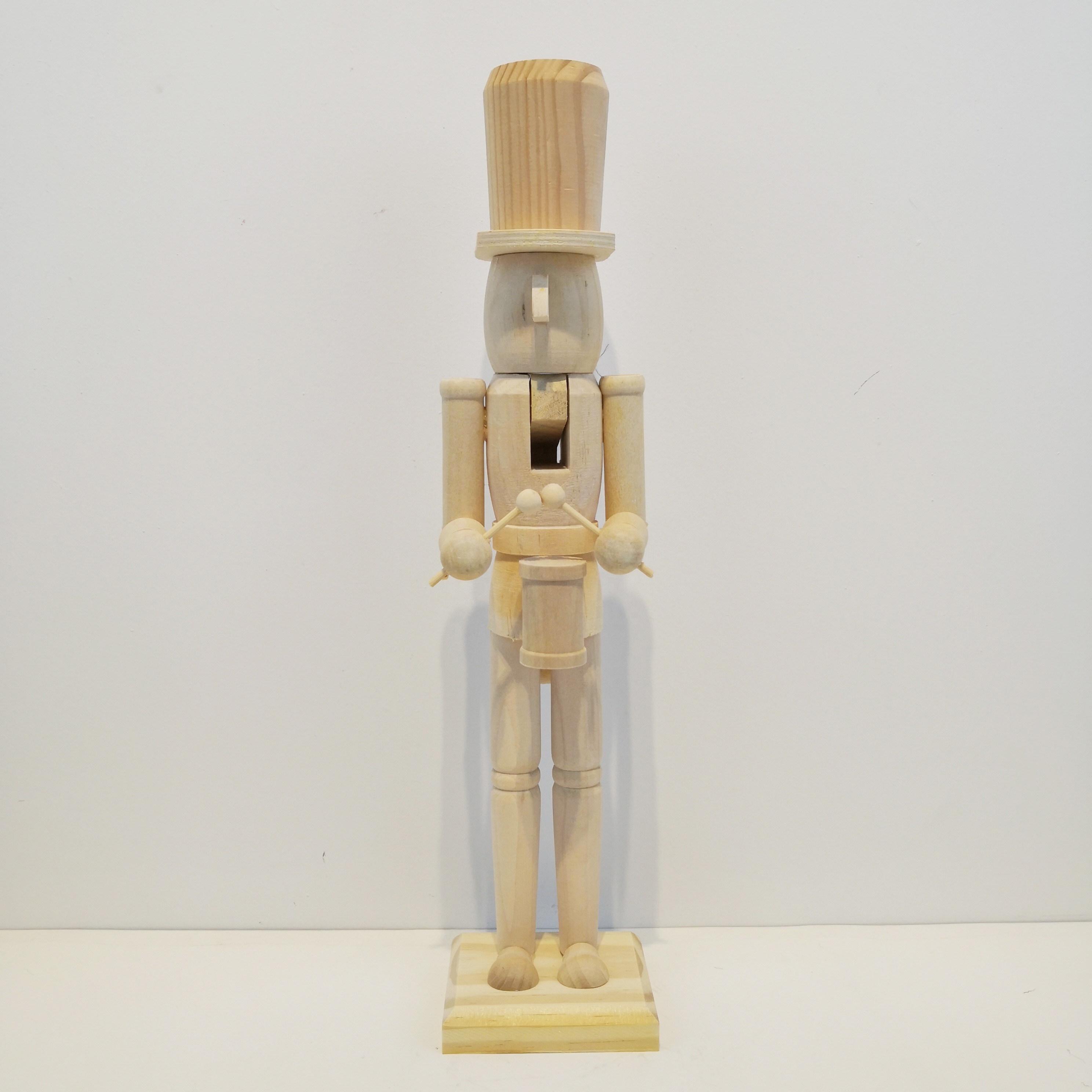 38cm/15in White blank unpainted wooden Christmas nutctacker DIY painting soldier wood Christmas Soldier Nutcracker