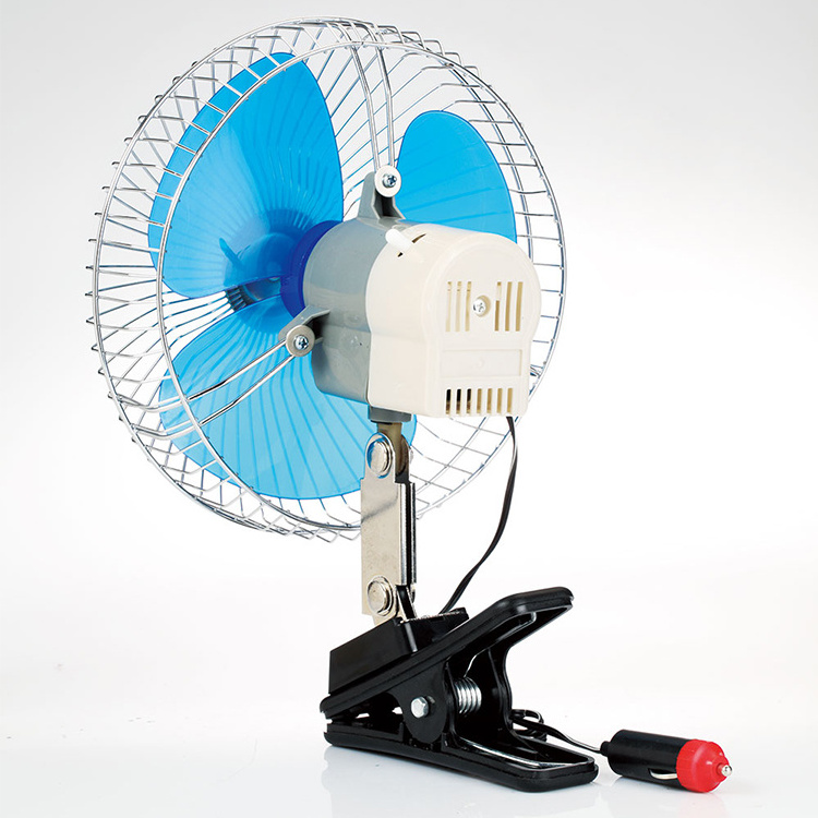 Portable mini auto rv ventilation cooler 12v 24v dc clip on car air cooling window fans electric oscillating car fan