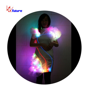 Fiber Optic & LED light Dress LED Skirt LED Dance Costumes QIPAO  performance wear girls dresses music festival use Rave Clothes