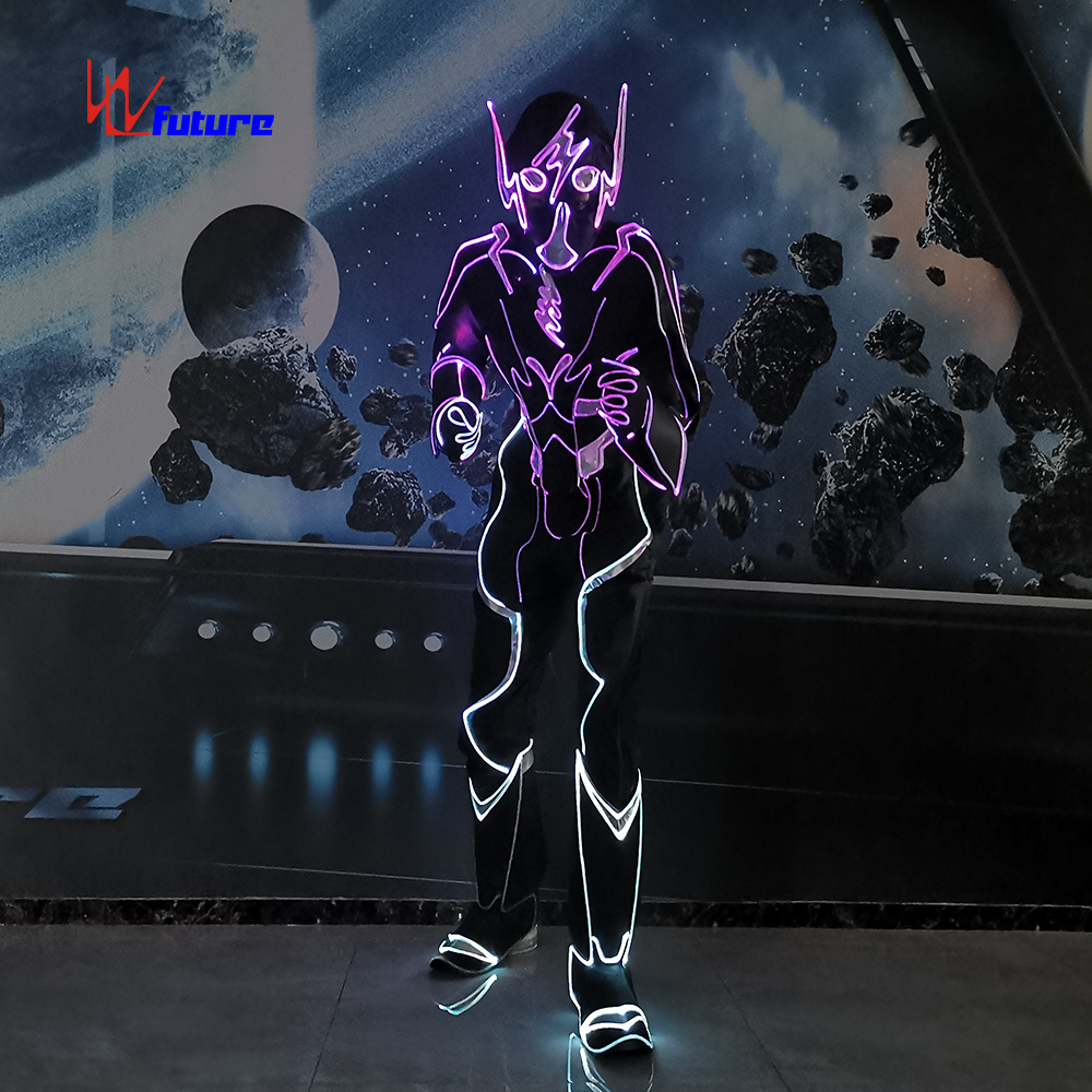 2022 2020 New EL wire Suits Fashion LED Clothes Luminous Costumes Glowing Shoes Light Clothing Men Clothe Dance wear