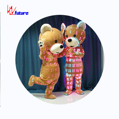 Led Inflatable Teddy Bear Mascot Costume Halloween Christmas Cosplay Mascot Costume Future New China Customized Unisex Animal