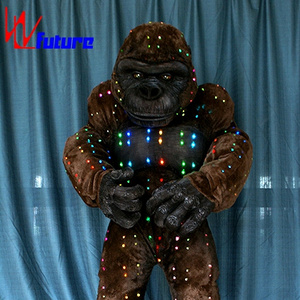 Full Color LED Cartoon Gorilla Cosplay Costumes for performance wear  TV & Movie Costumes Rave Clothes LED Mascot Costumes