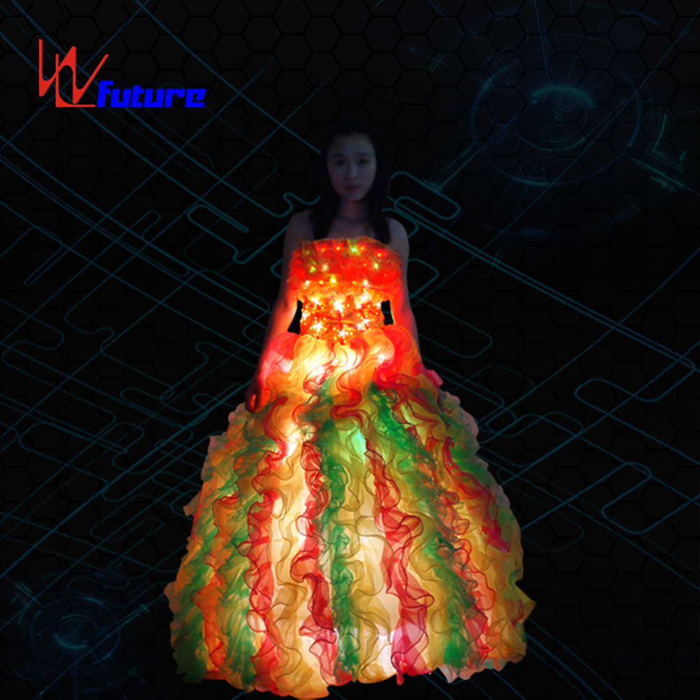 GOOD PRICE led lights prom dress for sale Glowing Bridal Tutus, strapless gowns, party dresses