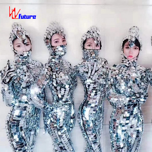 WL-M04  Mirror LED Costumes LED Rave Clothes Mirror Dress performance dress Luminous clothing