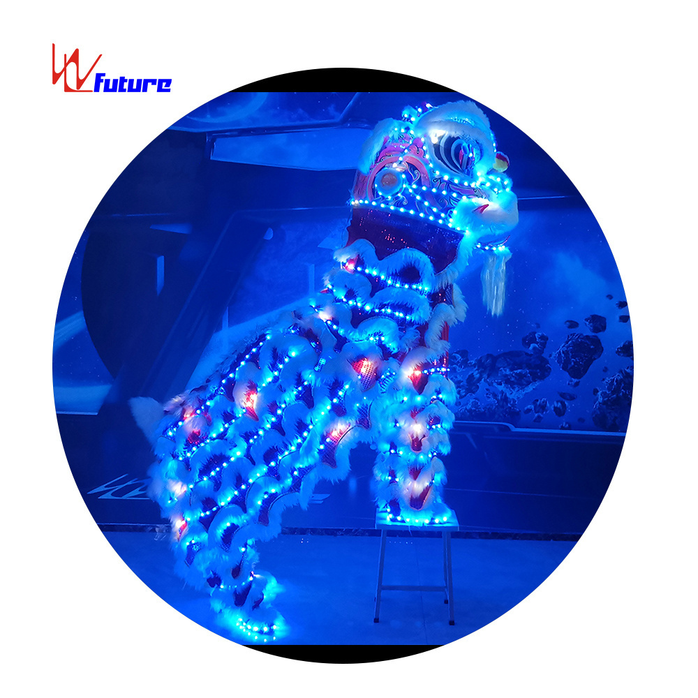 WL-0259-A LED Light Chinese Traditional Festival Kung Fu LED mini Lion Dance Barongsai Costumes for Traditional Event