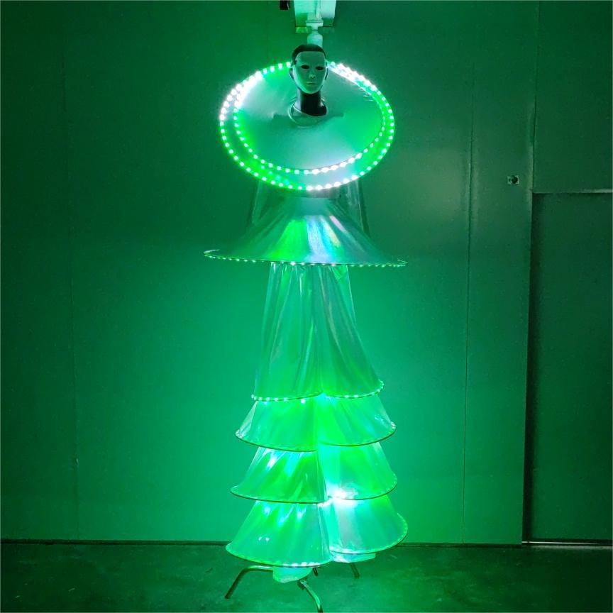 2024 Factory Customized Hot Sale Wearable Modern Adult Stilts Led Luminous Dance Performance Wear