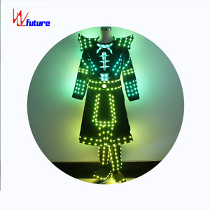 LED dance performance party performance Chinese ancient costume warriors light fire custom clothing men