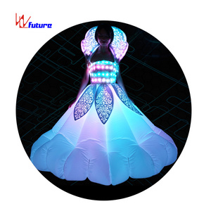 Custom LED inflatable dress for party, LED inflatable princess dress