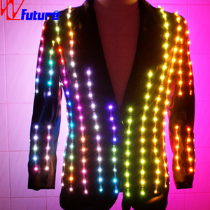 Fashion Men Light Up LED Light DJ Laser Jackets with Glove