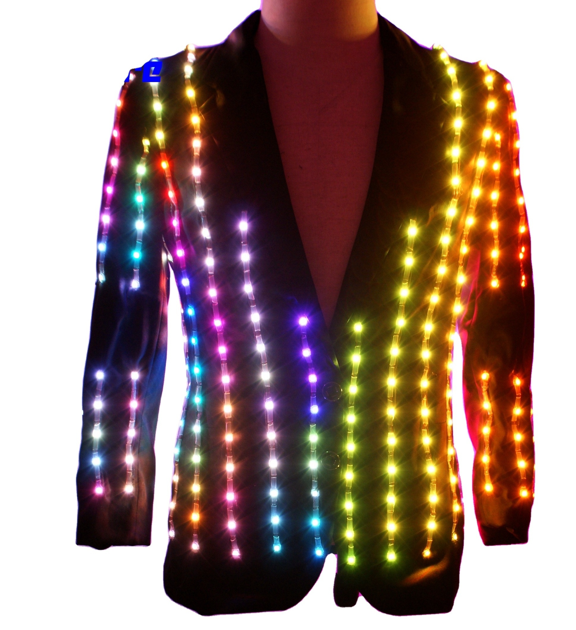 WL-019 Fashion Men Light Up LED Light DJ Laser Jackets with Glove