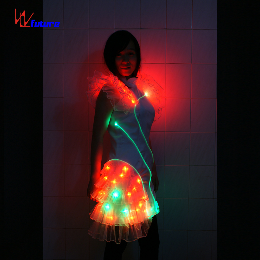 Fiber Optic & LED light Dress LED Skirt LED Dance Costumes QIPAO  performance wear girls dresses music festival use Rave Clothes