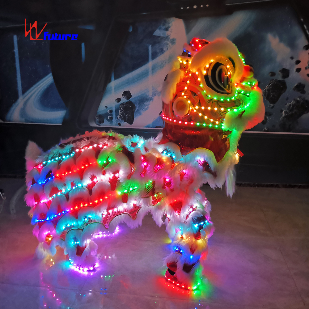 WL-0259-A LED Light Chinese Traditional Festival Kung Fu LED mini Lion Dance Barongsai Costumes for Traditional Event