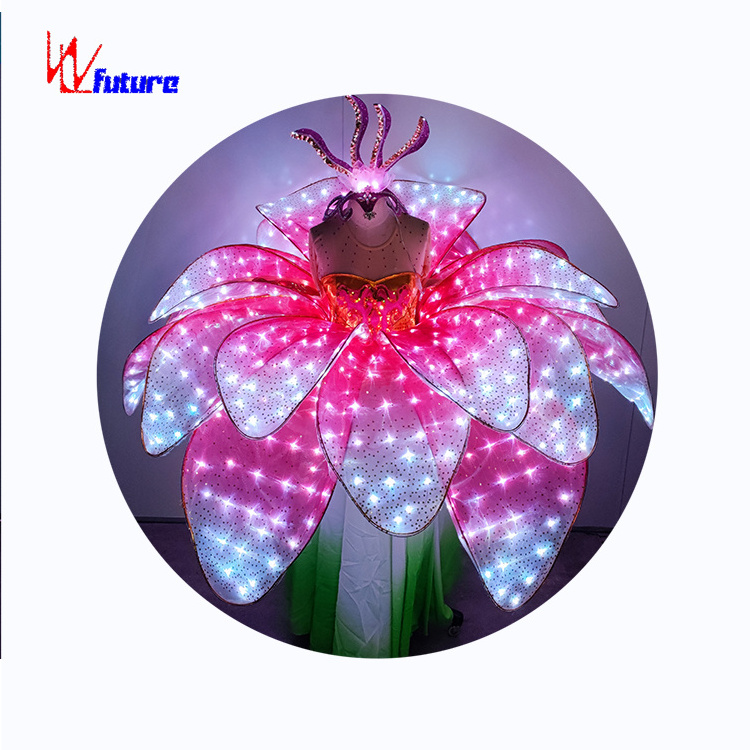 Dance Stage Show Girls Dresses Parade Festival Event Entertainment Costumes Wl-334amazing LED Flower 1 Piece for Girls Adults