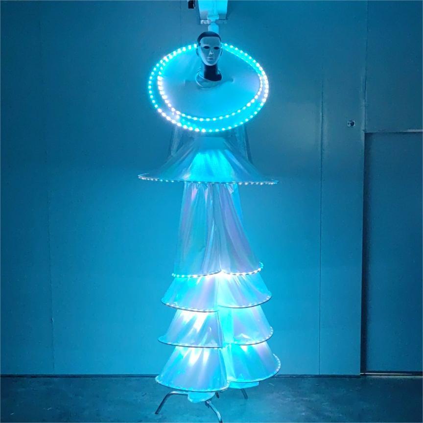 2024 Factory Customized Hot Sale Wearable Modern Adult Stilts Led Luminous Dance Performance Wear