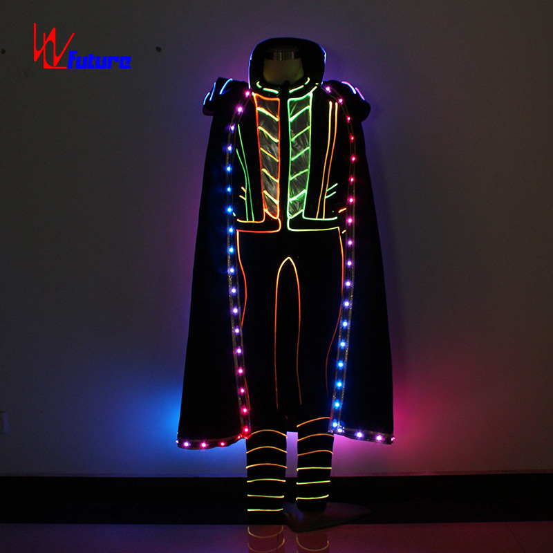 Fashion EL  Suits LED Clothes Luminous Costumes Glowing Shoes Light Clothing Men EL Wire Dancer Clothes