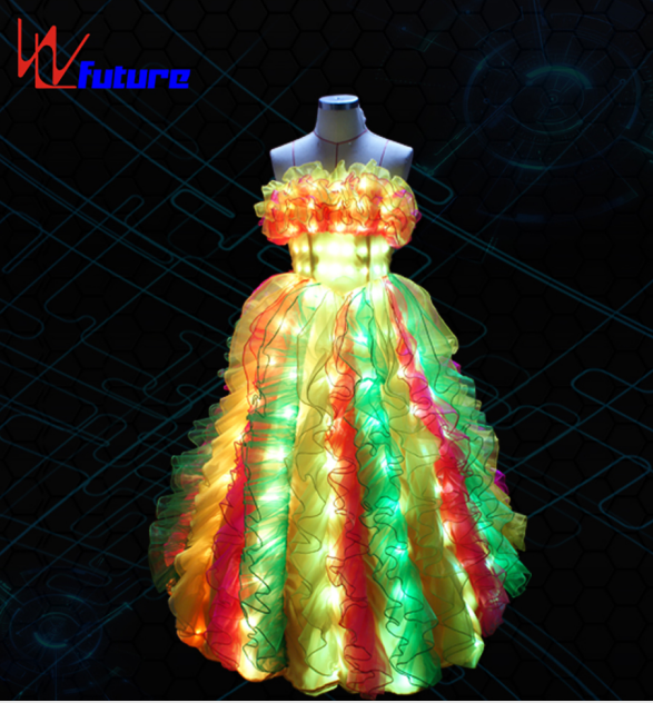 GOOD PRICE led lights prom dress for sale Glowing Bridal Tutus, strapless gowns, party dresses