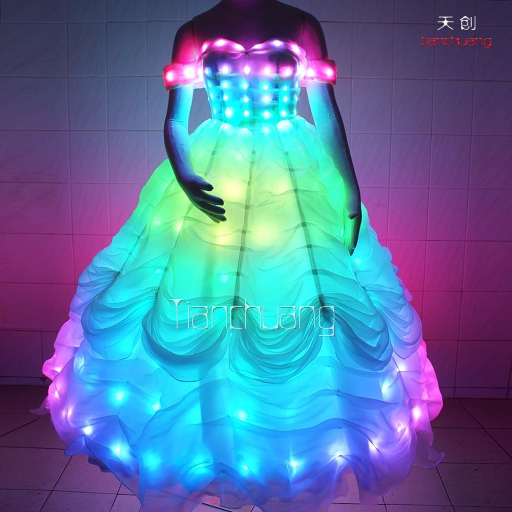 Cosplay Party Light Up Dress Princess Fashion Halloween Fairy Fancy Dress Costumes