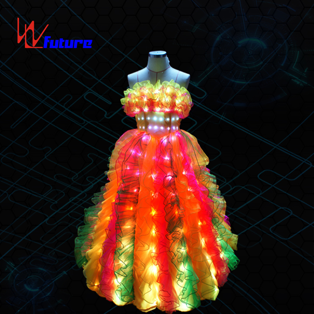 GOOD PRICE led lights prom dress for sale Glowing Bridal Tutus, strapless gowns, party dresses