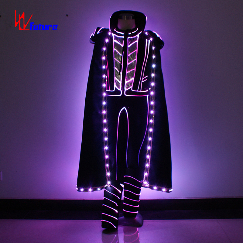 Fashion EL  Suits LED Clothes Luminous Costumes Glowing Shoes Light Clothing Men EL Wire Dancer Clothes