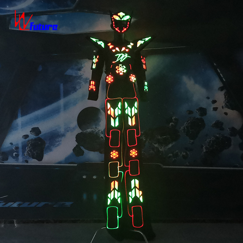 LED robot costume Future costume Warrior stilt Walker dance costume