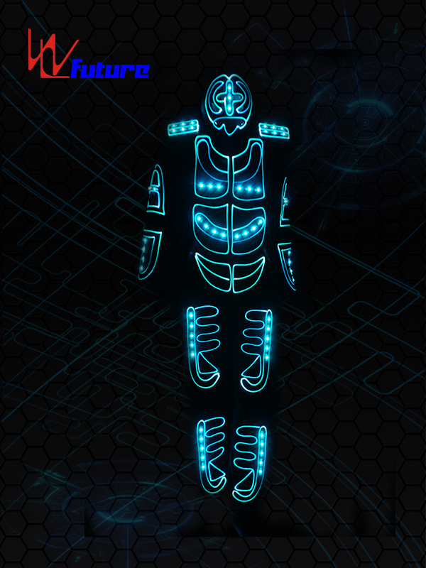 Fiber Optic & LED Light Tron Dance Suits LED Robot Costume performance wear Halloween Glow Party Dance Costumes