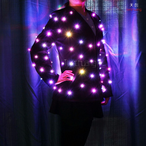 Full Color LED Performance Jacket future led jacket performance wear glow in dark dresses costumes