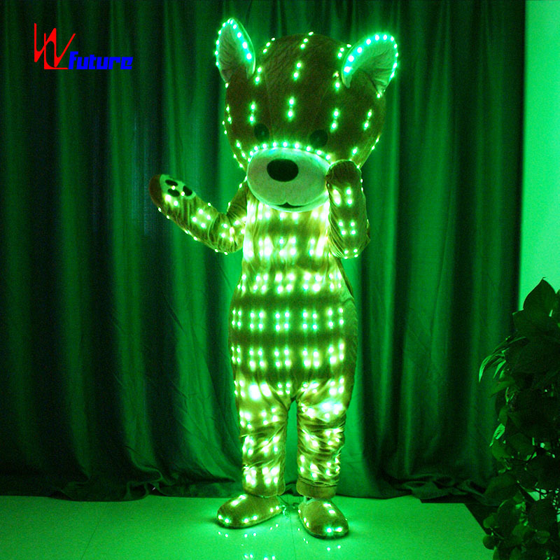 Led Inflatable Teddy Bear Mascot Costume Halloween Christmas Cosplay Mascot Costume Future New China Customized Unisex Animal