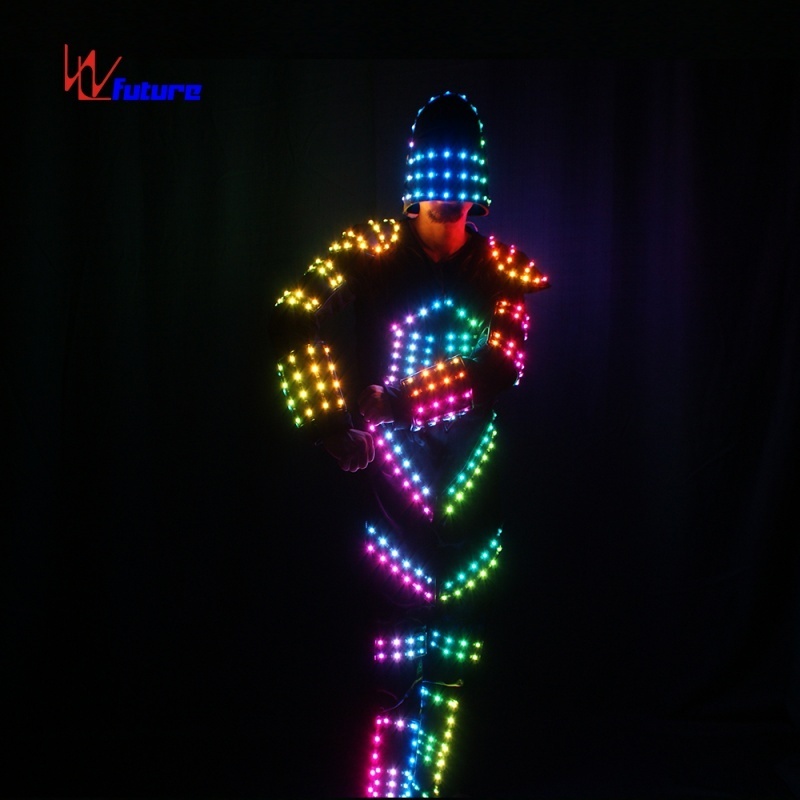 Dance Costumes Hot Selling Boys Bollywood Lights Led Robot Tron Costume