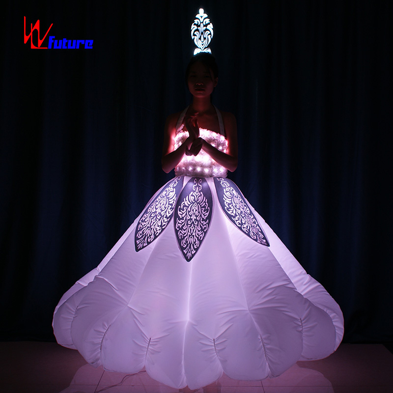 LED inflatable Dance dress Stunning colorful LED inflatable suit for an inflatable princess/wedding dress event