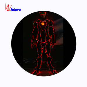 Robot Suit Cosplay Ironmans Suit Cool Iron Costume Mans Customized for Sale Adult Black 1 Piece Luminous Sets Performance