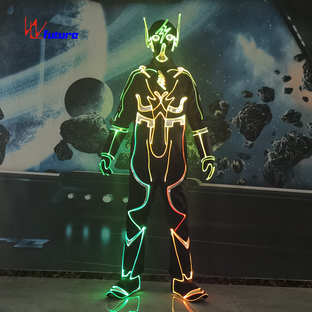 2022 2020 New EL wire Suits Fashion LED Clothes Luminous Costumes Glowing Shoes Light Clothing Men Clothe Dance wear