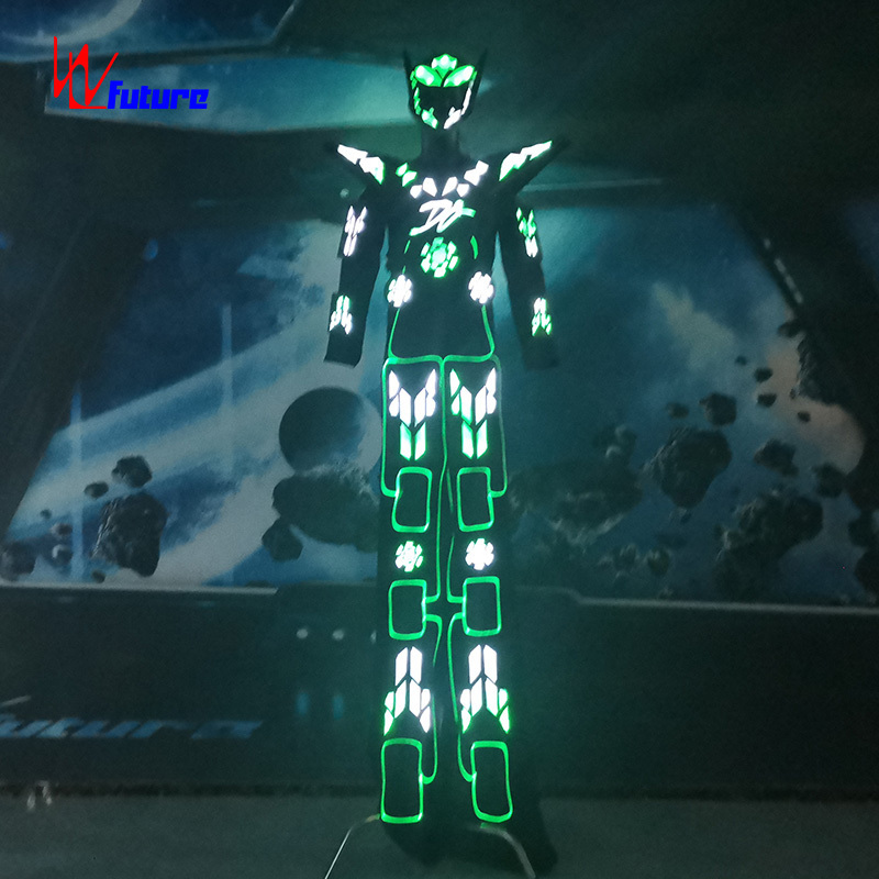 LED robot costume Future costume Warrior stilt Walker dance costume