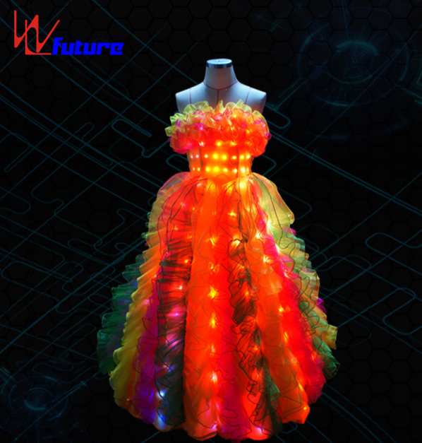 GOOD PRICE led lights prom dress for sale Glowing Bridal Tutus, strapless gowns, party dresses