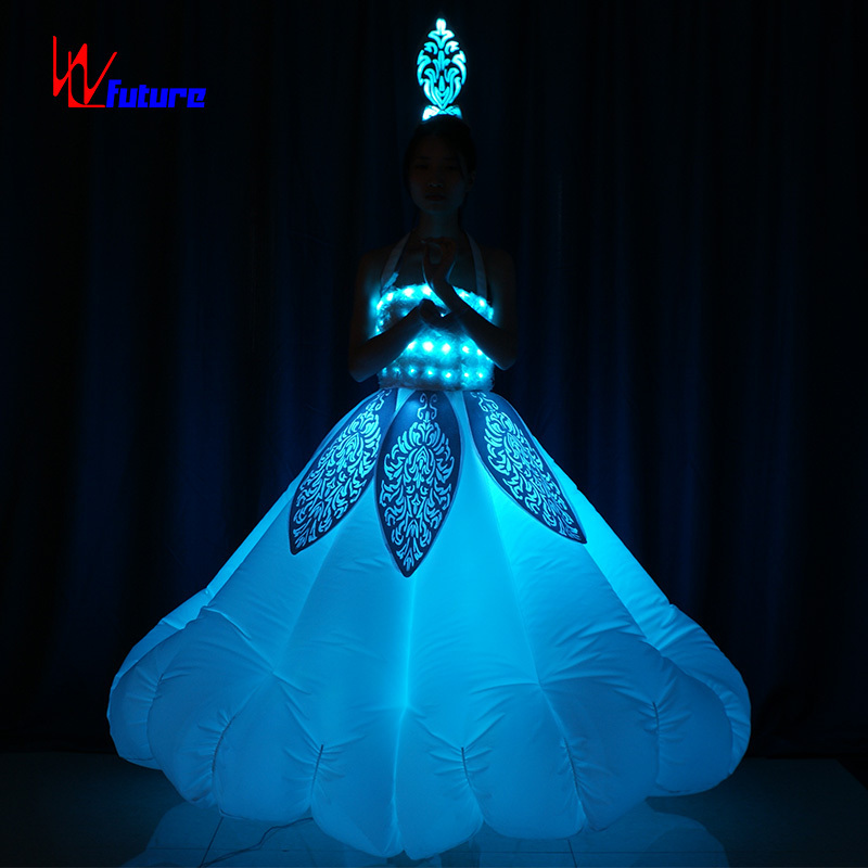 LED inflatable Dance dress Stunning colorful LED inflatable suit for an inflatable princess/wedding dress event