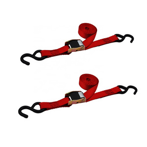 First Class Pair Pack Cambuckle Ratchet Tie Down Strap 1inch*8ft 500kgs With S Hooks Ratchet Tie Downs