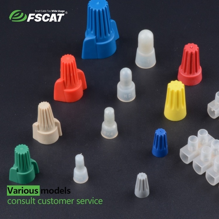 FSCAT CD-6 Gauge Closed End Crimp Terminals Connectors Nylon Power Cable Wire Lug Terminal with Screw Made of Brass and Copper